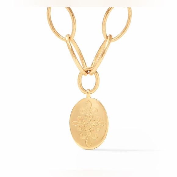 NWT Authentic Luxury Julie Vos Iridescent Charcoal Blue Statement Necklace - Picture 7 of 17